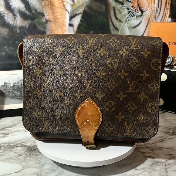 LOUIS VUITTON CARTOUCHIERE MONOGRAM GM CROSSBODY SHOULDER BAG - Picture 1 of 15